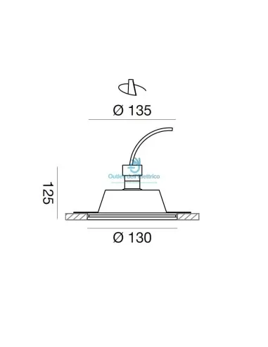 Gea luce gfa592 plâtre rond encastré gu10
