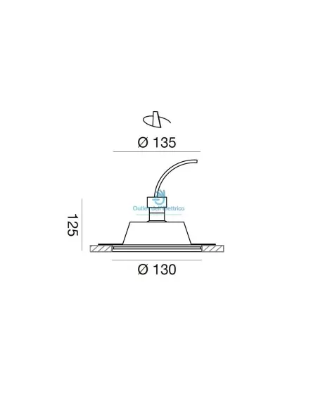 Gea luce gfa592 plâtre rond encastré gu10