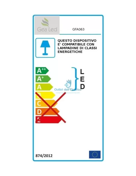 Gea luce gfa063 faretto cristallo 1x50w gu10