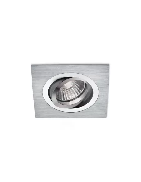 Gea luce gfa111 adjustable square recessed spotlight gu10 1x50w aluminum