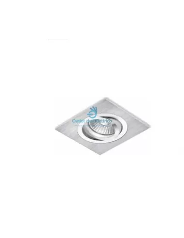 Gea luce gfa111 adjustable square recessed spotlight gu10 1x50w aluminum