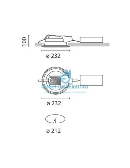 Iguzzini 3.3283.039.0 Sistema redondo fácil 2x18w tc