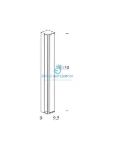 Fontana Arte 3749/3 Slot incasso parete 1x35w g5 fh /1x80w g5 fq bianco 9,5x9,5x150cm 2