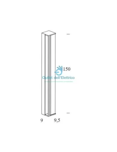 Slot-inc.par.1x35w g5 fh /1x80w g5 fq bianco 9,5x9,5x150cm