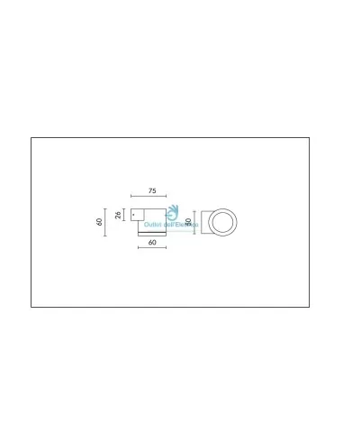 Simes s 6622 14 microloft parete 1led 3w 6000k220/240v grigio