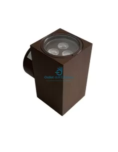Ligne lumineuse 88054w30uw30 fluo 2 carrés 3 3 LED 1 W alimentation Corten