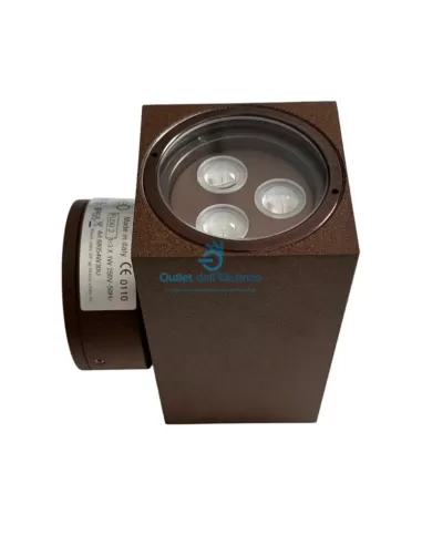 Linea light 88054w30uw30 flou 2 quadro 3 3led 1w alim corten