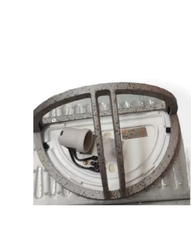 Applique murale extérieure Iguzzini 3 5628 058 0, décorée d'un effet pierre, en verre blanc, E27 60W