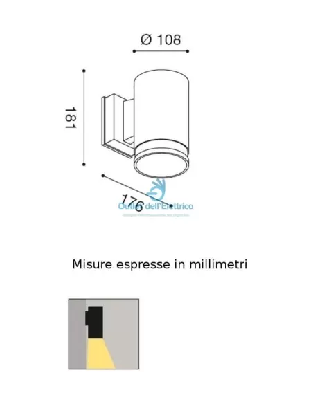 Gea luce ges251 applique da esterno