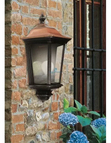 Mezza applique rame sf.fumÈ - nero argento