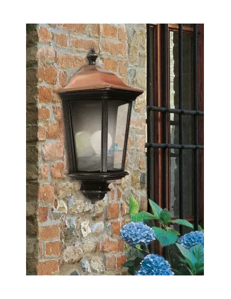 Half copper sconce sf.fum È - black silver