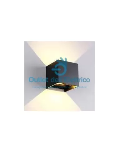 LED-Wandleuchte Würfel 12W Doppelemission 3000K Anthrazit IP65
