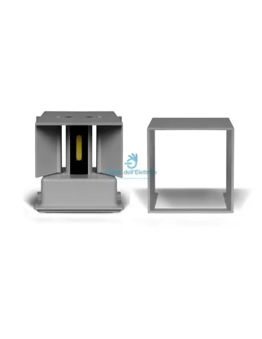 Cubo applique 12W biemissione 3000K bianco IP65