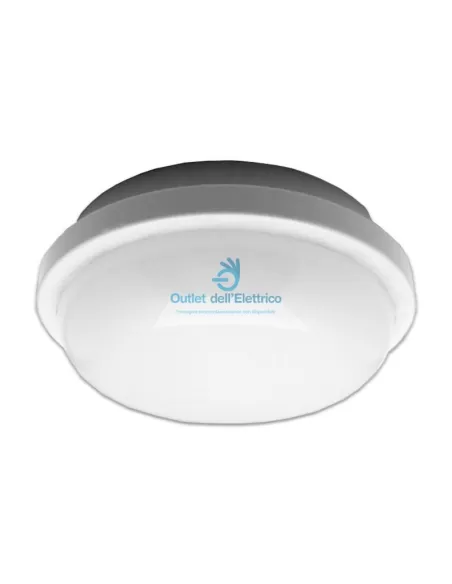 Nobile LED round ceiling light diam 16cm wall/ceiling LED 15w 3000k 220v diff opal polycarbonate ip65