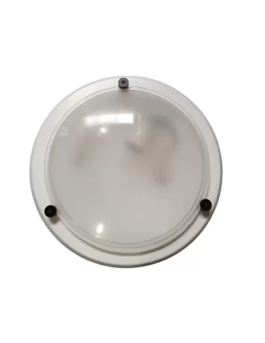 Plafonnier rond Lamperti 5528 en verre satiné blanc 1x75w e27 (petite étoile)