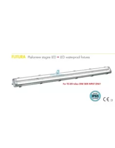 Qualiko plafoniera stagna 1x58 t8 max 30w g13 s/tubo led