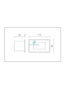 Simes s 4590 19 microplug-rectangulaire LED blanche diffuseur plat 230 V 2
