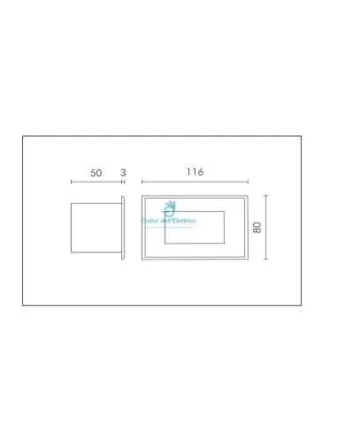Simes s 4590 19 microplug-rectangulaire LED blanche diffuseur plat 230 V