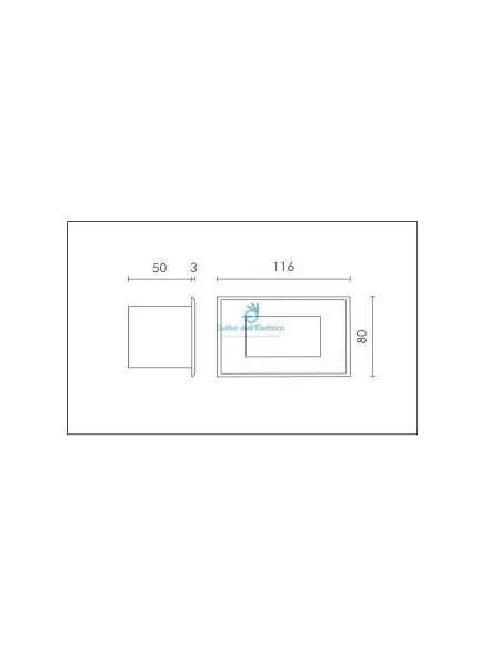 Simes s 4590 19 microplug-rectangulaire LED blanche diffuseur plat 230 V