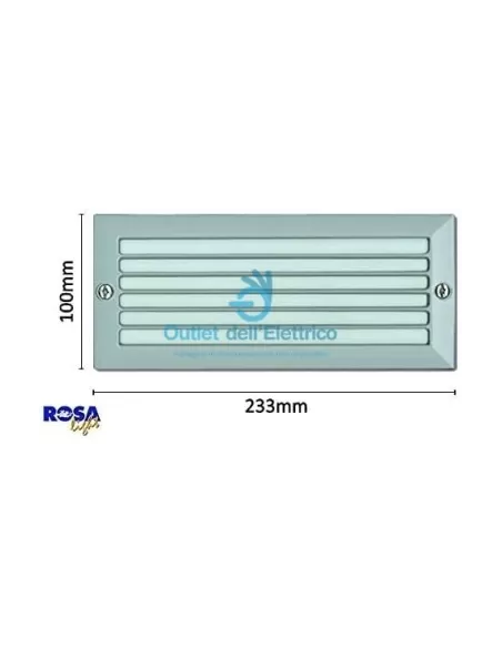 Rosa light ELTO1503 segnapasso incasso e27 grigio con griglia
