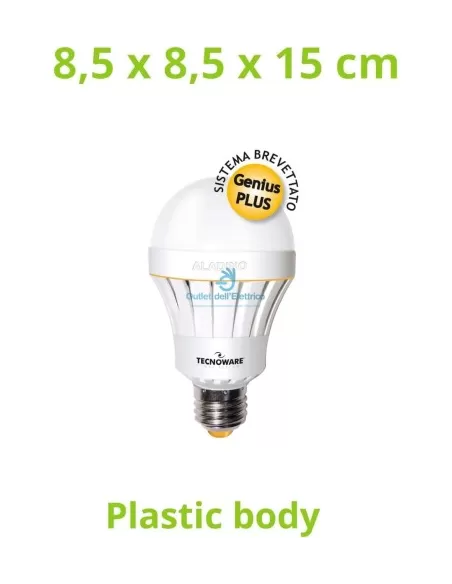 Tecnoware FLED17320 Aladino lampada led geniale 10w 6500k e27