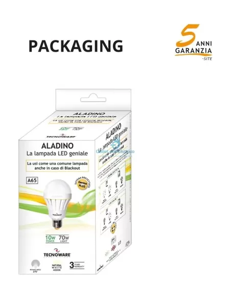 Tecnoware FLED17321 Aladino lamp.led geniale 10w 4000k e27