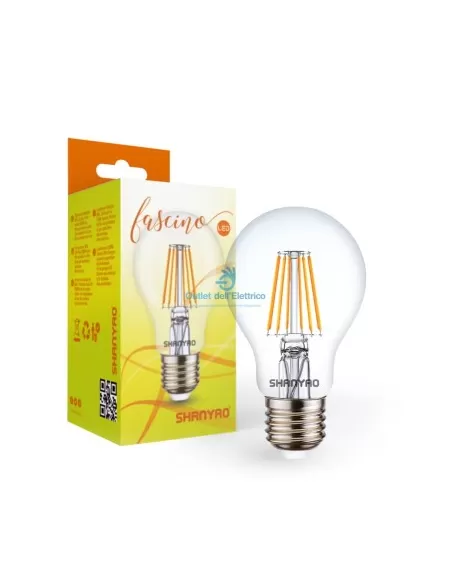 Shanyao 4786 8W A60 E27 3K Filament Bulb