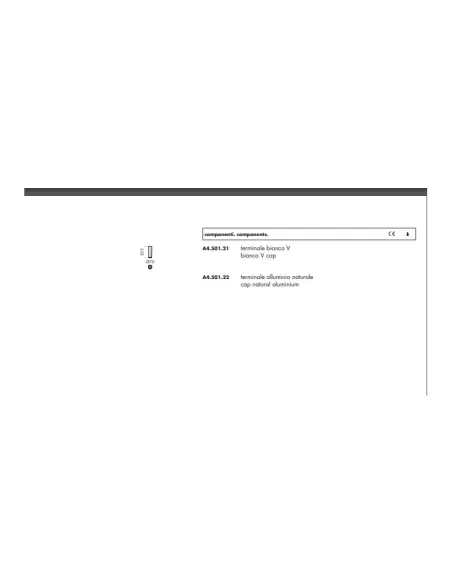 Terminal Viabizzuno a4 501 21 blanc bambou