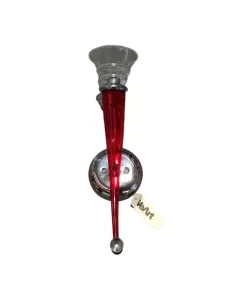 Artemide ducale/p1cr ducale wall 1 wandleuchte rote glasstruktur chrom 1x60w e14