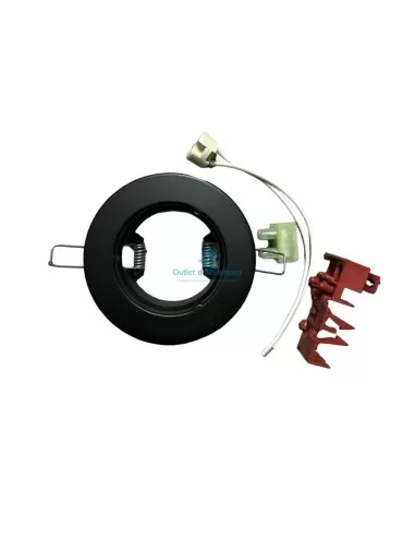 Projecteur fixe Helios 40389 Homega en aluminium noir, diamètre 50 mm, GU5 3, IP20