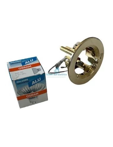 Fosnova 0646 Sirio, luminaire encastré en laiton poli GU5.3 50W avec lampe