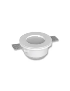 Round plaster recessed spotlight with GU10 glass and adjustable brackets for plasterboard, diam.120mm Prof.60mm 2