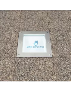 Disano 53040000 Miniquadro 1820 flc 2x5s et cellule en acier inoxydable