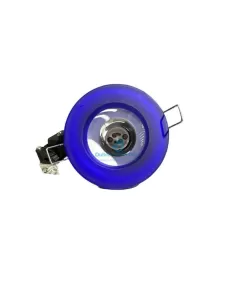 Easy Luce KL-060 Glas-Downlite, fester blauer Glasstrahler mit Lampe