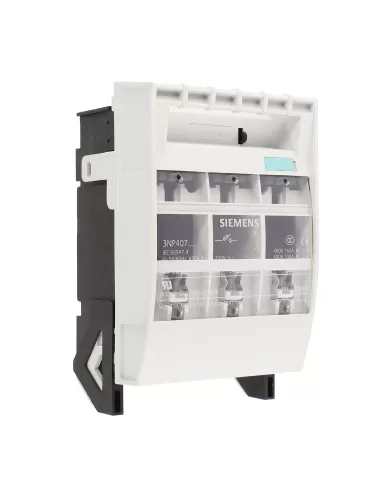 Siemens 3np40700ch01 fuse holder disconnector 3x160a nh00