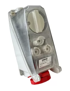 Prise Gewiss gw66608 avec fusibles triphasés 16 A 380 V 6 h cbf IP56