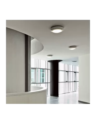 Plafonnier Luceplan D20/17/P05 Metropolis/17 en polycarbonate anthracite