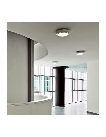 Plafonnier Luceplan D20/17/P05 Metropolis/17 en polycarbonate anthracite