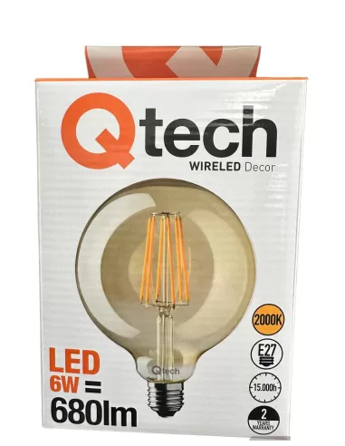 Wiva 90010014 Qtech wireled globe decor E27 6W 2K ndls 240V