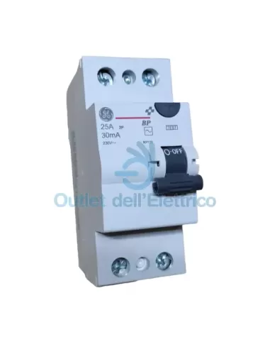 Ge power bp225/30 interruttore differenziale puro 2p 25a tipo ac 0,03a 2m