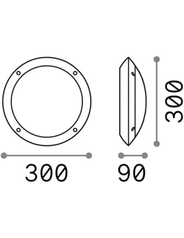 Ideal lux 096667 Lucia-1 ap1 bianco e27 1x23w