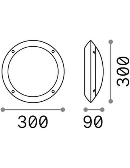 Ideal lux 096667 Lucia-1 ap1 bianco e27 1x23w