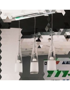 Nobile illuminazione 9063 suspension flûte verre 3xgu10