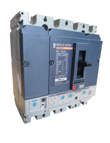 Merlin gerin 30781 ns160n fx interruttore magnetotermico 4p 100a 36ka con sganciatore str22se
