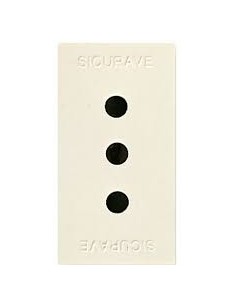 Ave 45906TS  Presa sicurave 2X10A+T  blanc