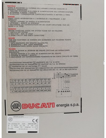 Panneau correcteur de facteur de puissance longue durée Ducati 415040065 70 kvar t 415 V 50 Hz