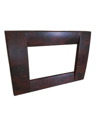 Vimar idea 16743.40 classic 3-module plate in root-wood technopolymer