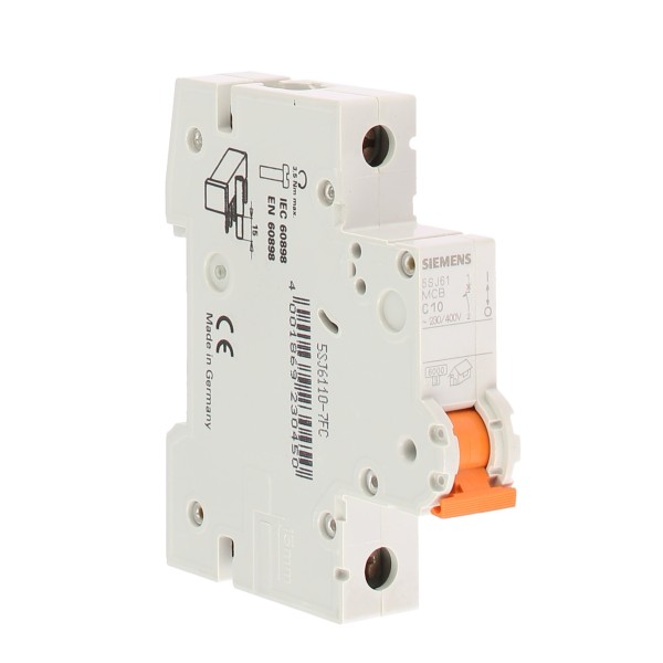 Siemens 5sj61107fc interruttore automatico 1p 10a 6ka curva c