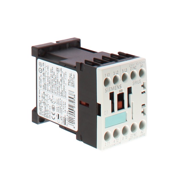 Siemens 3rt10151ap02 contactor s00 3kw 1nc 230v 50/60hz