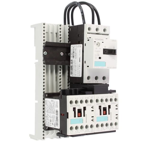 Siemens 3ra12100gc150bb4 avviamento inverso s00 0,63a 24vdc t2 40mm